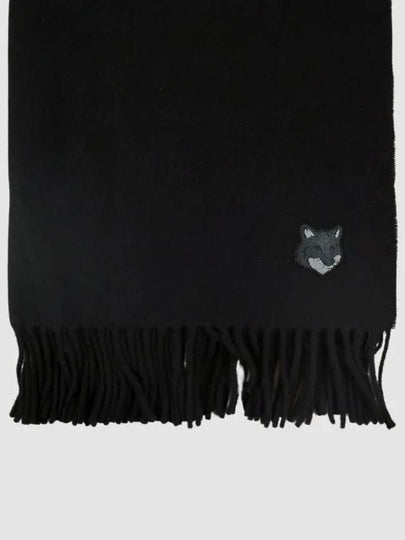 Wool Fox Head Muffler Black - MAISON KITSUNE - BALAAN 2