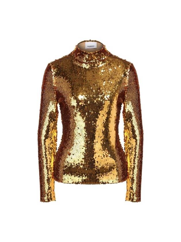 Women's Sequin Turtleneck Gold - BURBERRY - BALAAN 1