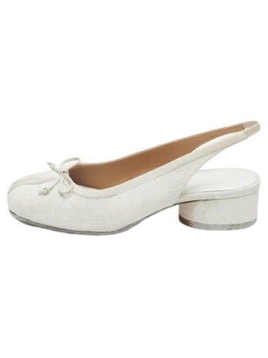 Tabi Painted Slingback Heel White - MAISON MARGIELA - BALAAN 1