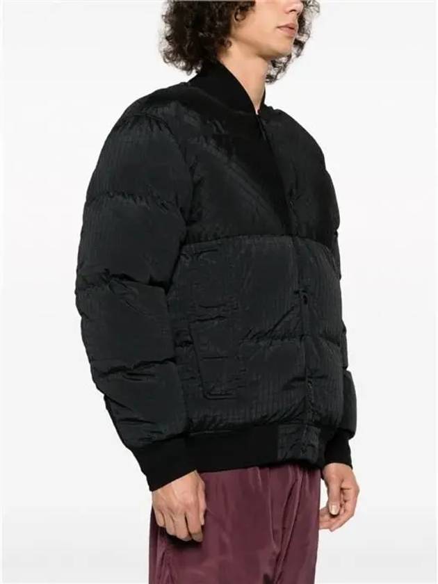 Macro Ripstop Nylon Metal Down Jacket Black - STONE ISLAND - BALAAN 5