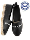 Logo Leather Espadrilles Black - GIVENCHY - BALAAN 2