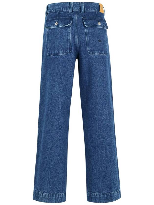 Maison Kitsuné 'Workwear' Blue Denim Jeans - MAISON KITSUNE - BALAAN 3