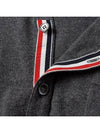 Men's Diagonal Classic Cashmere Cardigan Mid Grey - THOM BROWNE - BALAAN 6