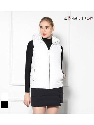 Women s casual hooded down vest HD4WVT002 - HOLIC&PLAY - BALAAN 1