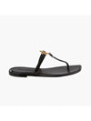 Roxanne Jelly Logo Flip Flops Black - TORY BURCH - BALAAN 3