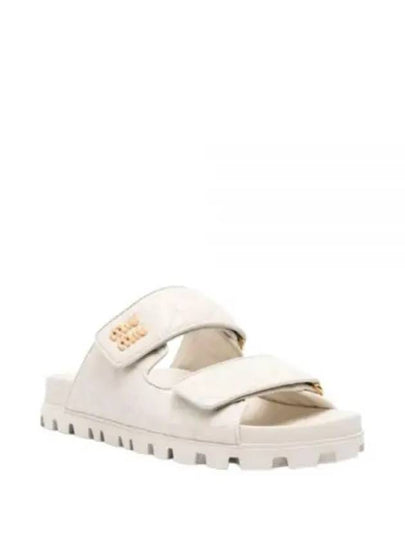 Matelasse Nappa Leather Slippers White - MIU MIU - BALAAN 2