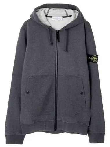 Brushed cotton fleece hooded zip up regular fit - STONE ISLAND - BALAAN 1