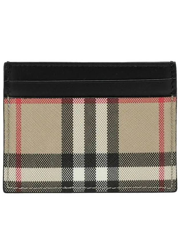 Vintage Check Leather Card Wallet Beige - BURBERRY - BALAAN 2