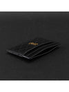 Monogram Gabi Gold Logo Quilted Card Wallet Black - SAINT LAURENT - BALAAN 5