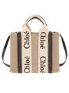 Woody Small Canvas Tote Bag Navy Beige - CHLOE - BALAAN 2