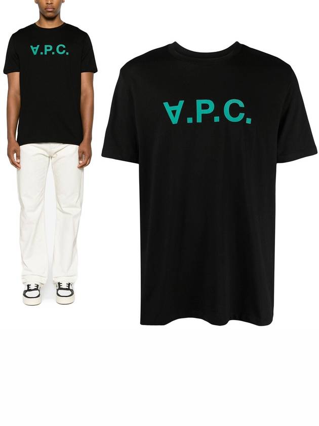 VPC Logo Organic Cotton Short Sleeve T-Shirt Black - A.P.C. - BALAAN 2