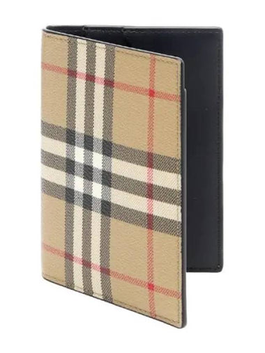 Check leather passport wallet women s card - BURBERRY - BALAAN 1