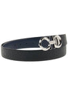 Gancini Buckle Reversible Leather Belt Black - SALVATORE FERRAGAMO - BALAAN 4