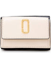 Mini Tri-fold Half Wallet Ivory Black - MARC JACOBS - BALAAN 1