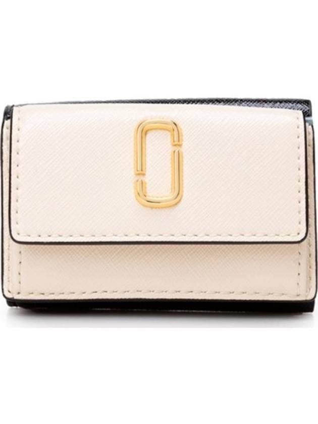 Mini Tri-fold Half Wallet Ivory Black - MARC JACOBS - BALAAN 1