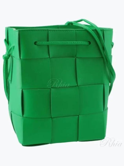 Intrecciato Cassette Small Bucket Bag Green - BOTTEGA VENETA - BALAAN 2