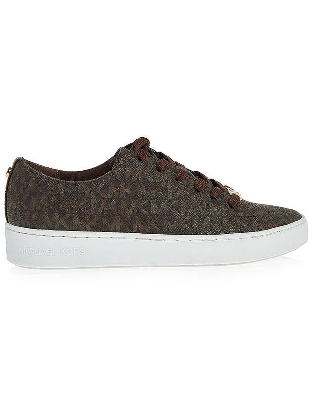 Keaton Lace-up Low Top Sneakers Brown - MICHAEL KORS - BALAAN 3