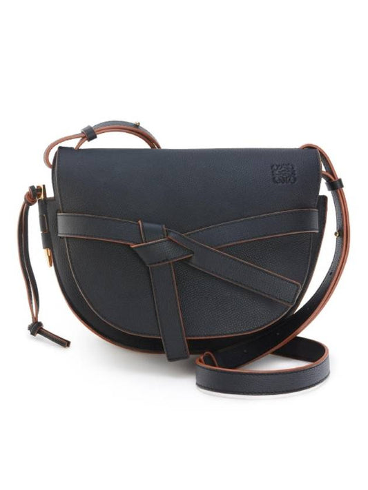 Gate Grain Leather Small Cross Bag Black - LOEWE - BALAAN 2