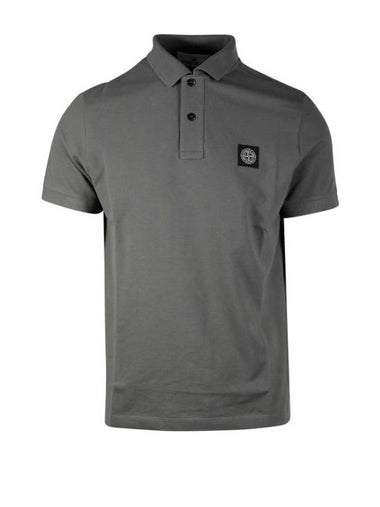 Pique Stretch Cotton Short Sleeve Polo Shirt Dark Green - STONE ISLAND - BALAAN 1