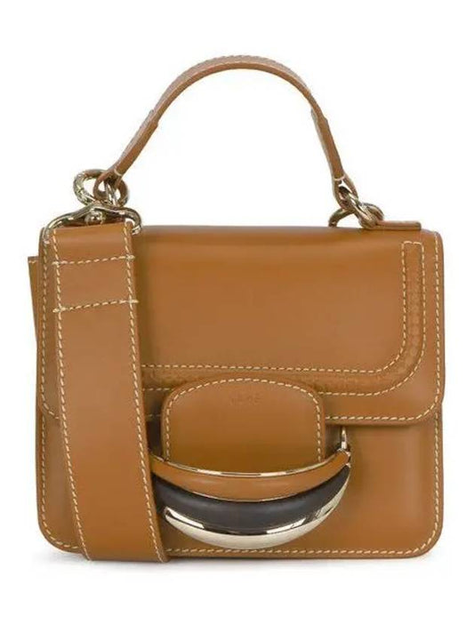 Catty Small Leather Tote Bag Brown - CHLOE - BALAAN 2