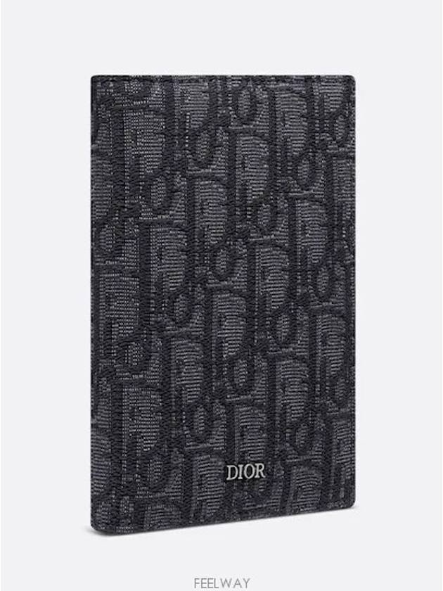 Passport Cover Black Dior Oblique Jacquard - DIOR - BALAAN 2