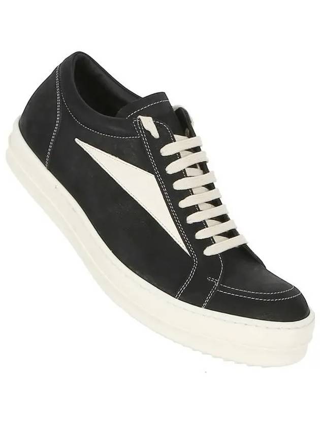 Vintage Leather Low Top Sneakers Black - RICK OWENS - BALAAN 2