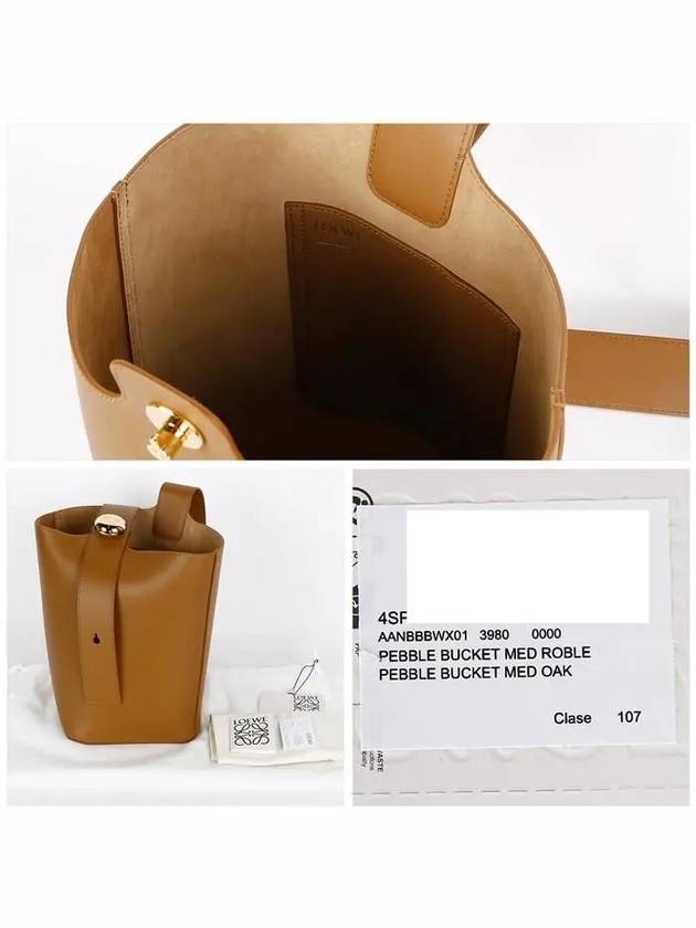AANBBBWX01 3980 Medium Pebble Bucket Bag - LOEWE - BALAAN 8