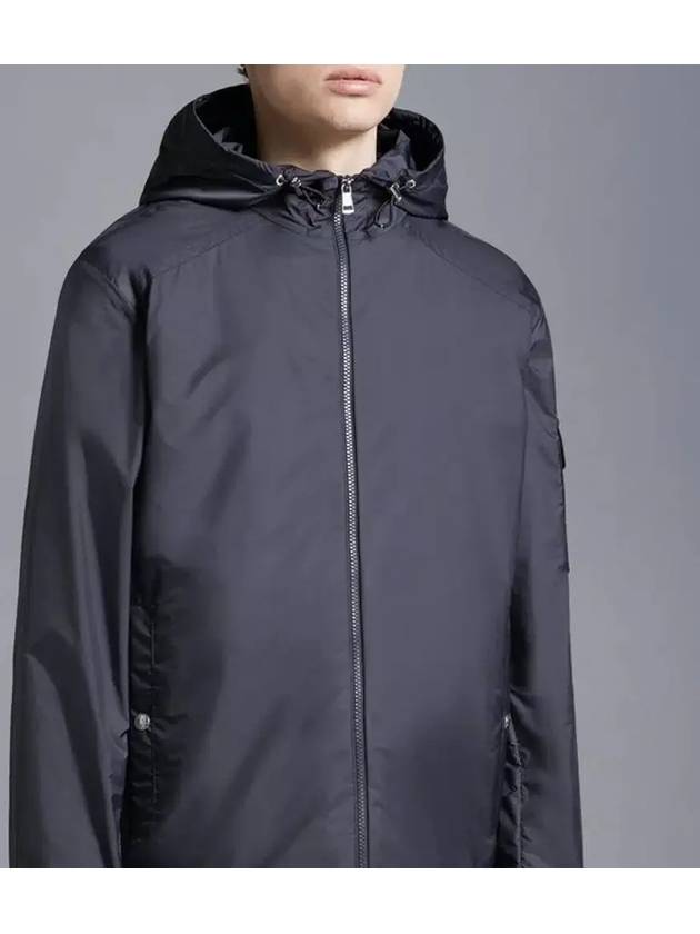 Etiache Rain Hooded Zip Up Blue - MONCLER - BALAAN 3