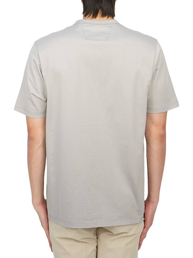 Metropolis Series Mercerized Jersey Logo Badge Short Sleeve T-Shirt Grey - CP COMPANY - BALAAN 4