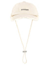 La Casquette Artichaut Fringe Metal Logo Ball Cap Off White - JACQUEMUS - BALAAN 2