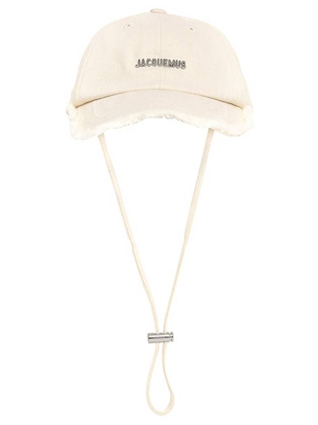 La Casquette Artichaut Fringe Metal Logo Ball Cap Off White - JACQUEMUS - BALAAN 2