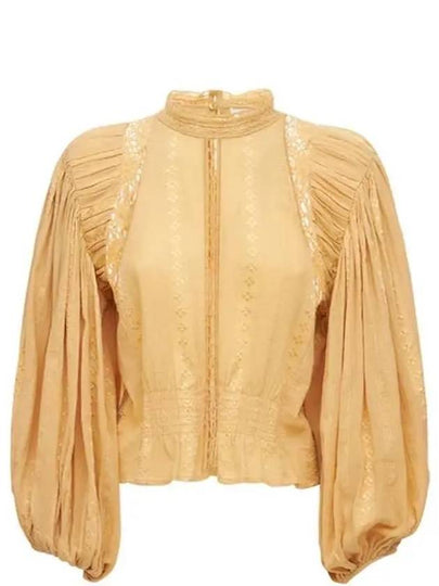 Women's Jassie Puff Sleeve Blouse Honey - ISABEL MARANT ETOILE - BALAAN 2