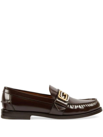 Men's Interlocking GG Leather Loafer Brown - GUCCI - BALAAN 2