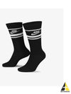 Sportswear Everyday Essential Crew Socks 3 Pack Black - NIKE - BALAAN 2