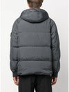 Garment Dyed Crinkle Reps Recycled Nylon Hoodie Padding Grey - STONE ISLAND - BALAAN 5