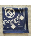 Chain CC Logo Square Scarf Navy - CHANEL - BALAAN 2