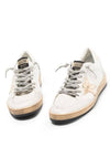 Women's Ballstar Leather Upper Laminate Star Heel Tab Low Top Sneakers Milk Gold - GOLDEN GOOSE - BALAAN 4