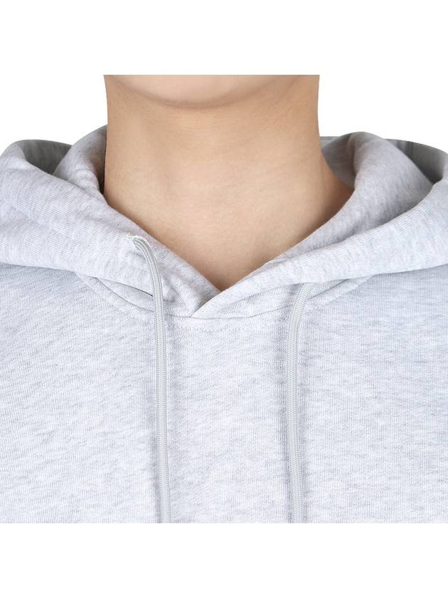 Milan Brushed Logo Cotton Hoodie Light Grey - MSGM - BALAAN 6