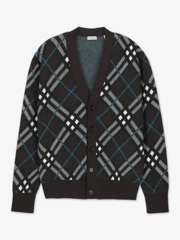 Checked wool mohair blend cardigan snug - BURBERRY - BALAAN 2