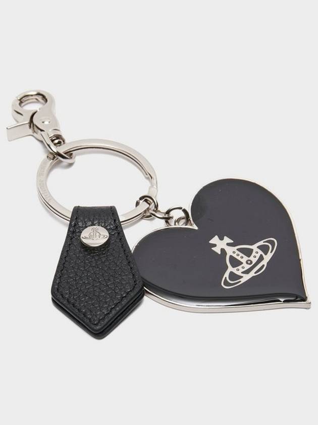 Jordan Mirror Heart Key Holder Black - VIVIENNE WESTWOOD - BALAAN.