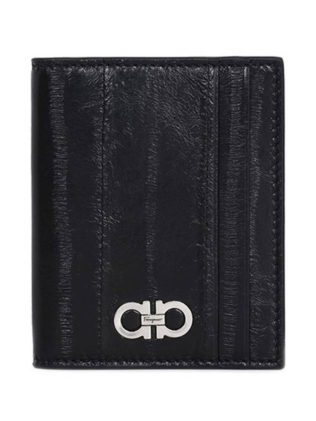 Gancini Card Wallet Black - SALVATORE FERRAGAMO - BALAAN 2