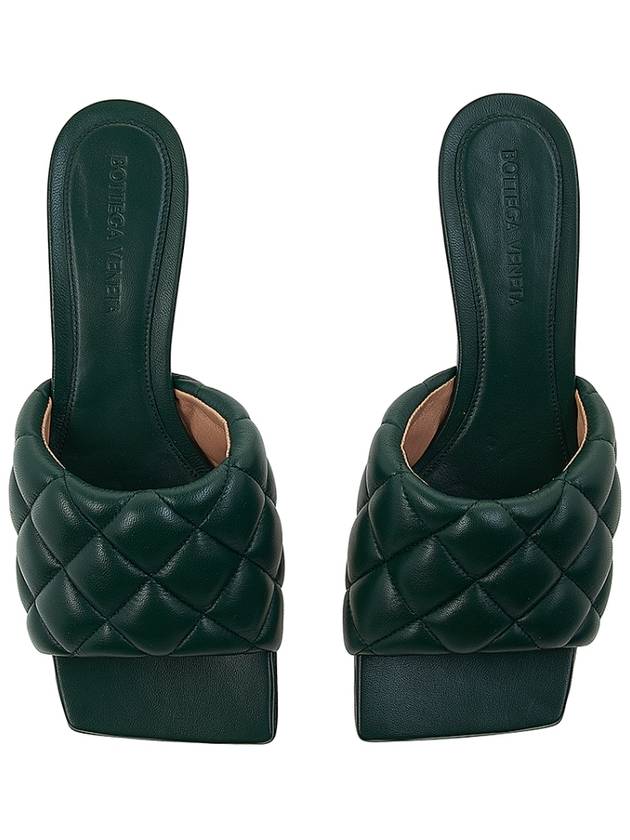 Padded Leather Mule Pine Green - BOTTEGA VENETA - BALAAN 7