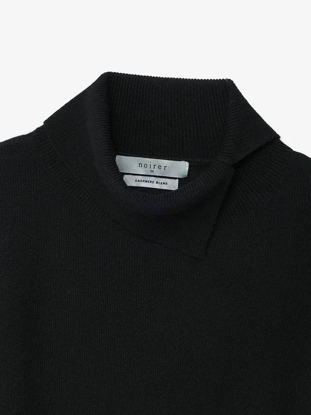 Cashmere Slit Turtleneck Knit Black - NOIRER - BALAAN 6