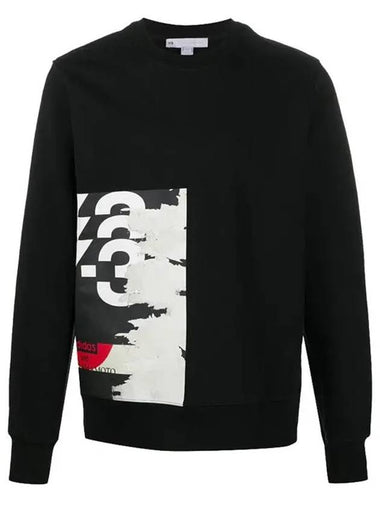 Graphic Logo Print Sweatshirt Black - Y-3 - BALAAN 1