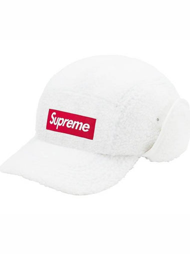 Deep Pile Ear Flap Camp Cap White Deep Pile - SUPREME - BALAAN 1