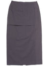 Classic Pocket Maxi Cutting Skirt Charcoal - HARDCORE HAPPINESS - BALAAN 3