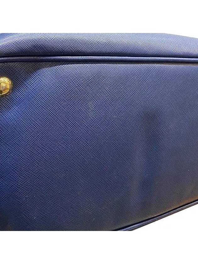 BN1802 SAFFIANO Lux Navy Gold Logo Tote Bag - PRADA - BALAAN 6