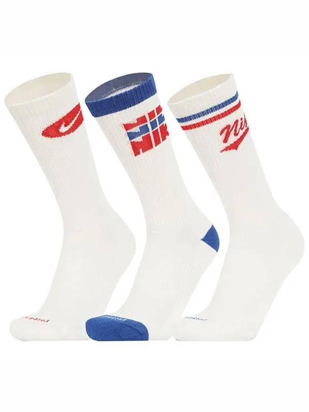 Everyday Plus Crew Socks 3 Pairs White - NIKE - BALAAN 3