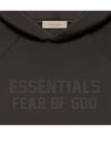 192SU222055F BK Essential Logo Pullover Brushed Hooded Off Black Men's TShirt TEO - FEAR OF GOD - BALAAN 5