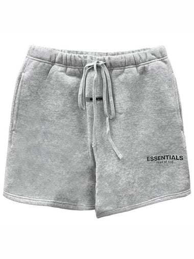 0160 25050 0077 367 Essential Fleece Shorts Heather Gray Men s Pants TEO - FEAR OF GOD - BALAAN 1